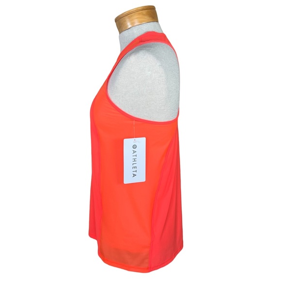 Athleta Women’s Wicking & Breathable Ultimate Hybrid Tank In Neon Orange XS NWT - Picture 8 of 13